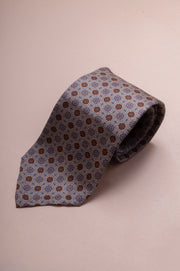 Green And Grey Design Silk tie
