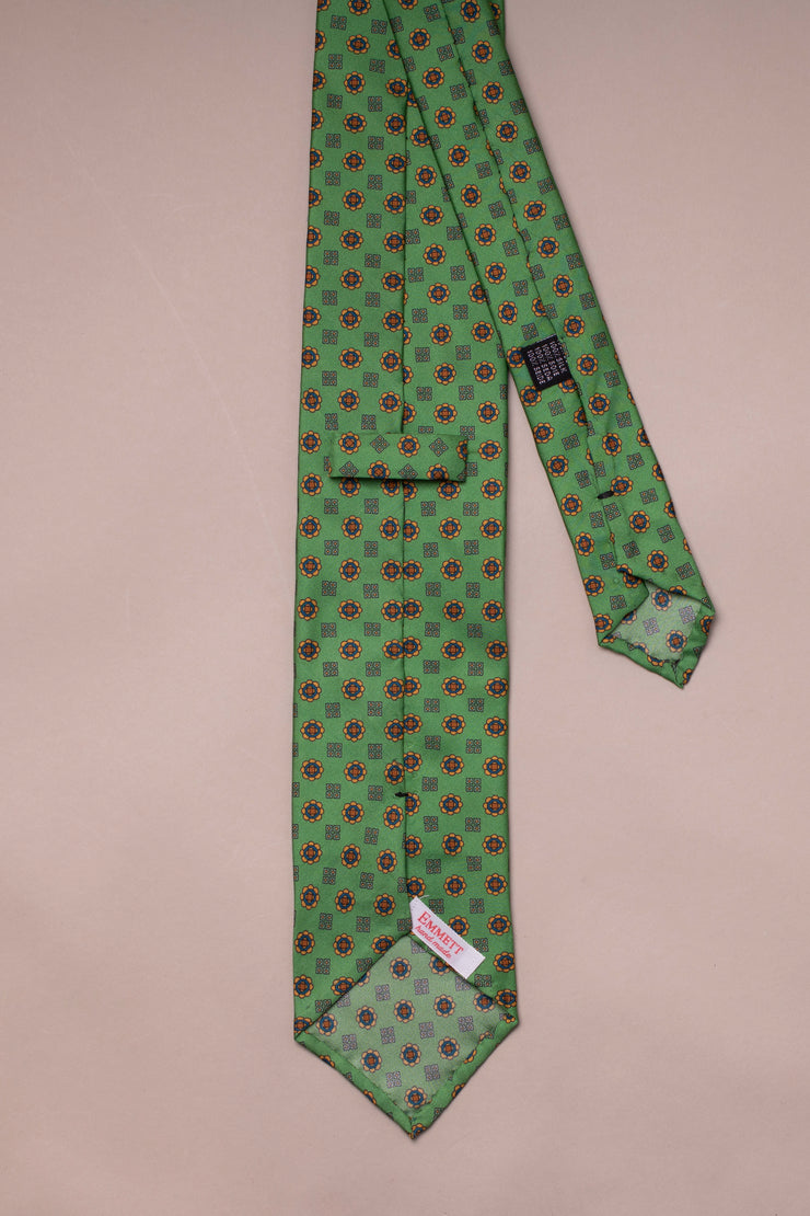 Light Green Design Silk Tie