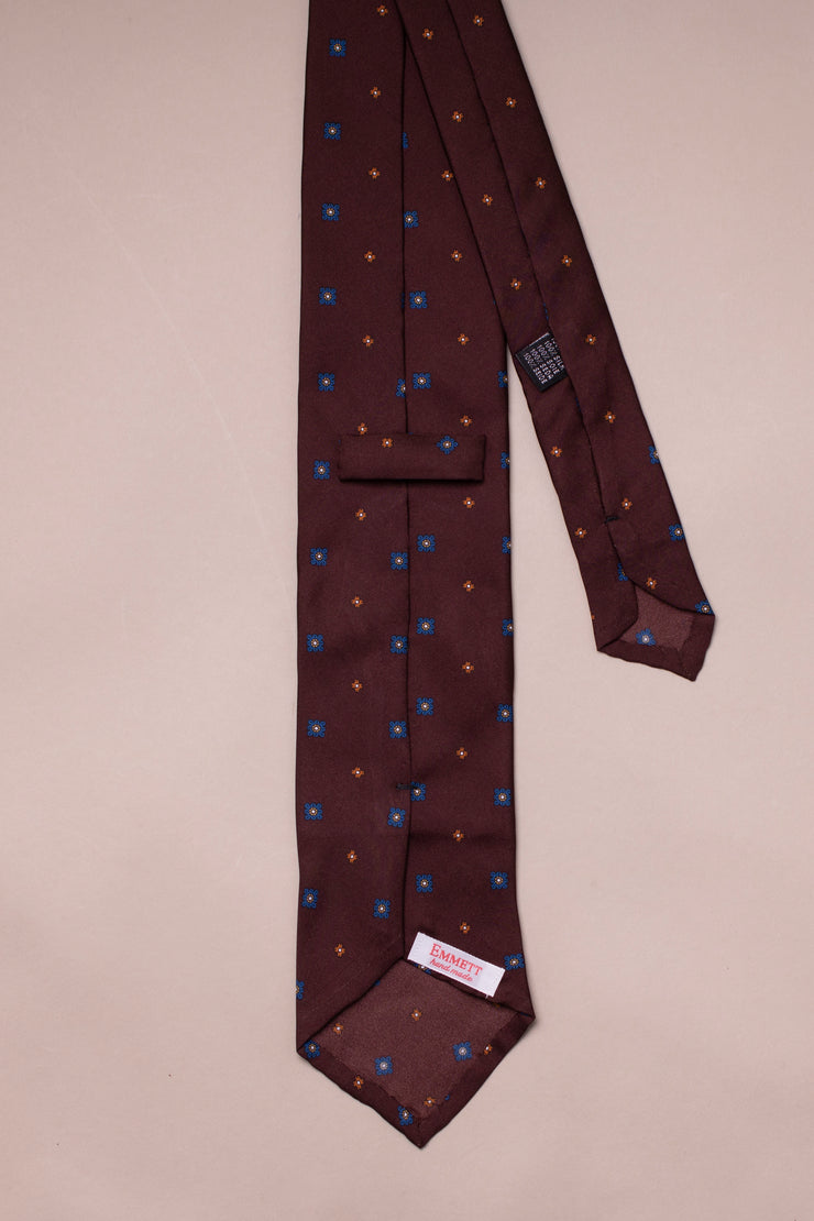 Browns And Blue Design Silk Tie