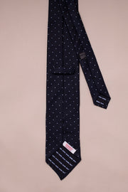 Small Navy And Blue Polka Dot Tie