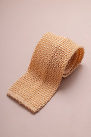Yellow Silk Knitted Tie