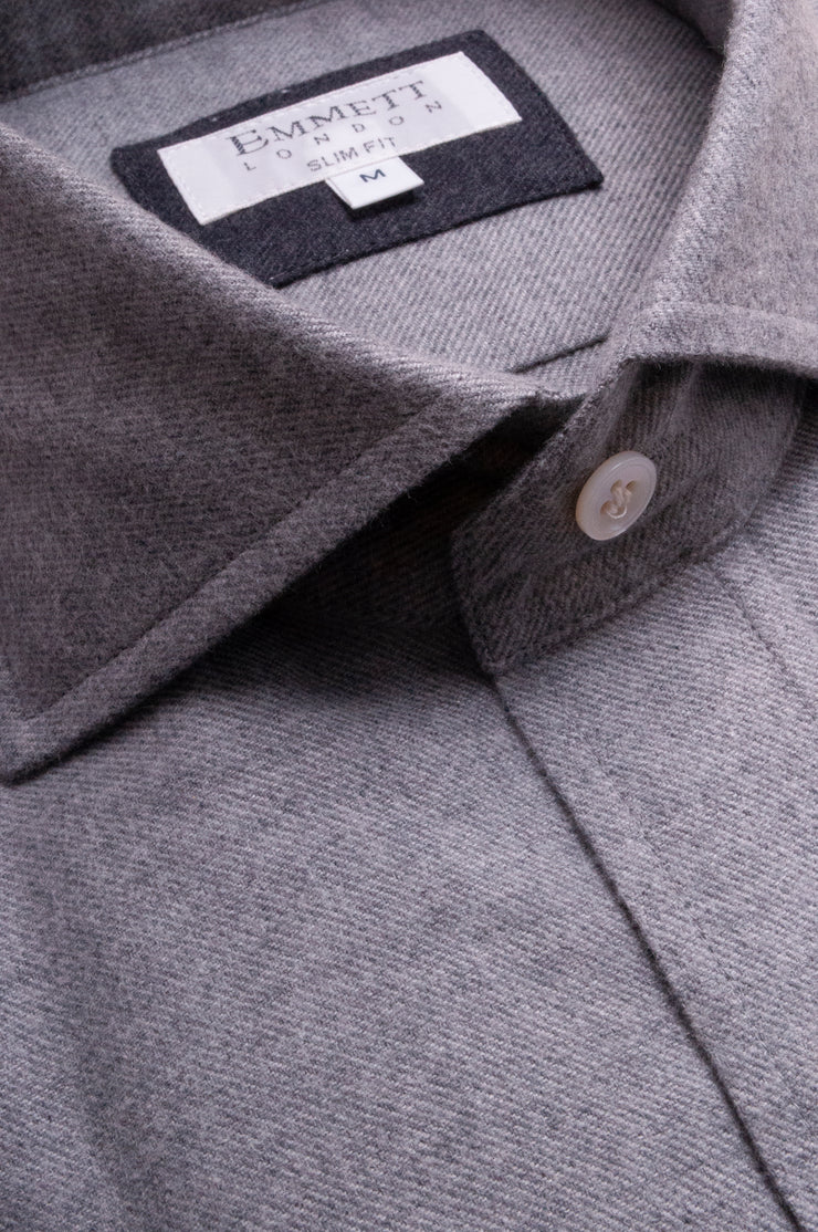 Light Grey Brushed Cotton Shirt