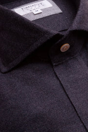 Dark Grey Brushed Cotton Shirt
