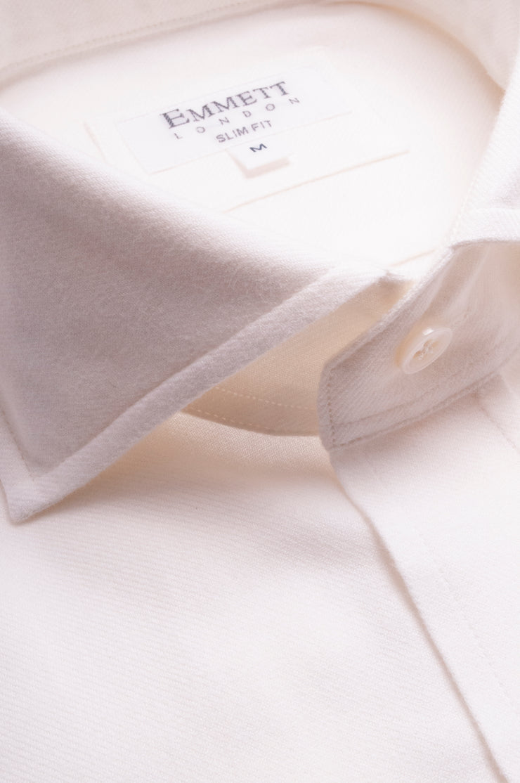 White Brushed Cotton Shirt