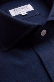 Petrol Blue Brushed Cotton Shirt