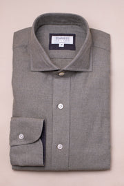 Soft Grey Brushed Cotton Shirt