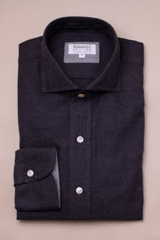 Dark Grey Brushed Cotton Shirt