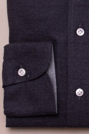 Dark Grey Brushed Cotton Shirt