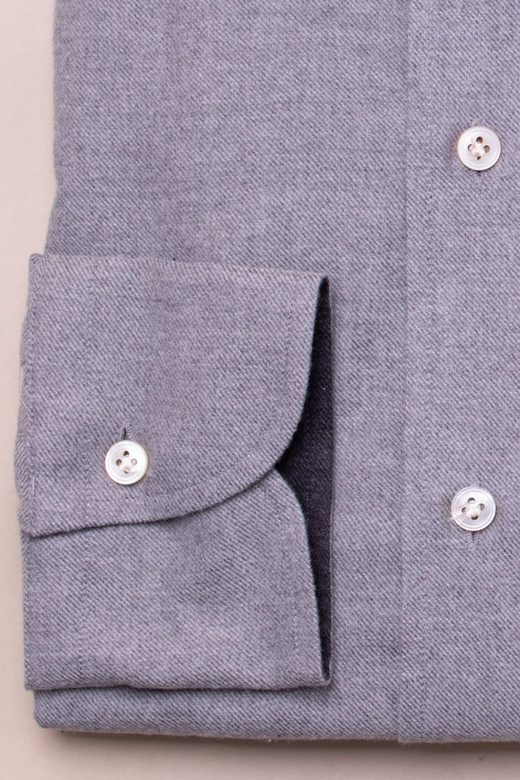 Light Grey Brushed Cotton Shirt
