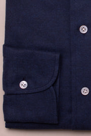 Petrol Blue Brushed Cotton Shirt