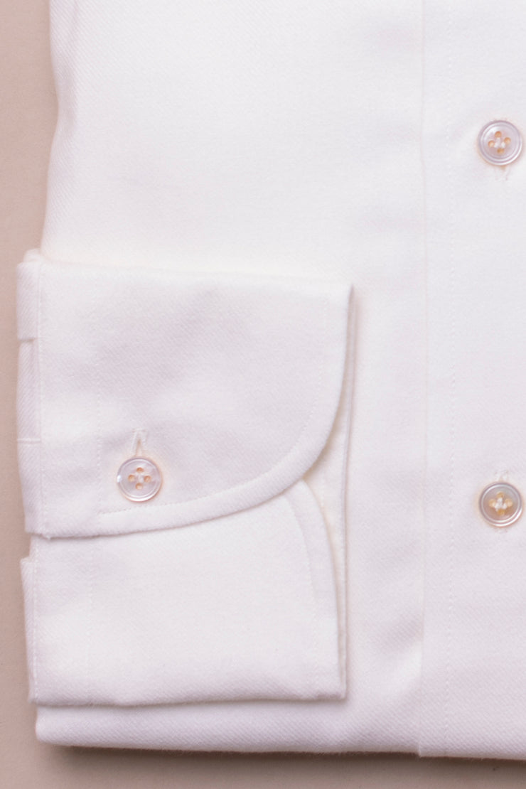 White Brushed Cotton Shirt