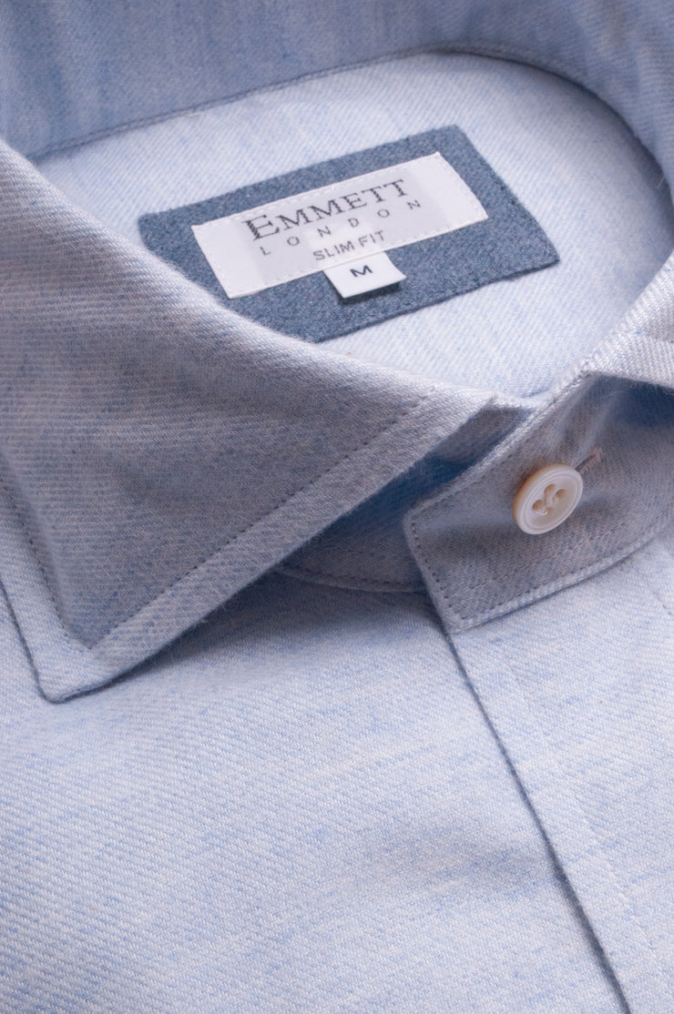 Light Blue Brushed Cotton Shirt