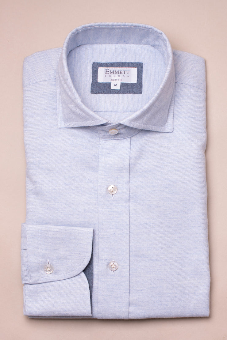 Light Blue Brushed Cotton Shirt