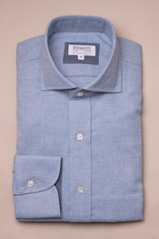 Soft Blue Brushed Cotton Shirt