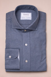 Denim Blue Brushed Cotton Shirt