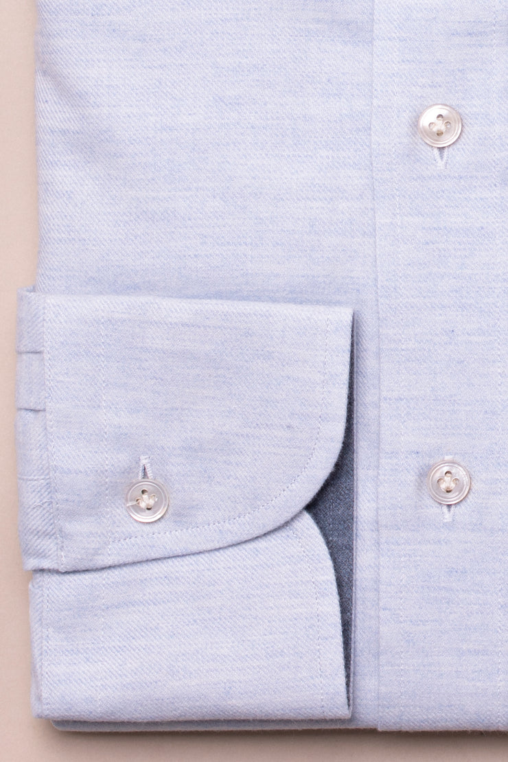 Light Blue Brushed Cotton Shirt