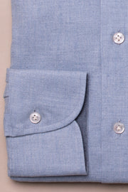 Soft Blue Brushed Cotton Shirt
