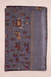 Silk and Wool Tapestry Scarf