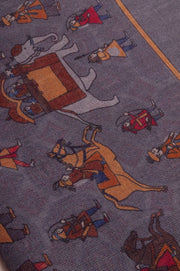 Silk and Wool Tapestry Scarf