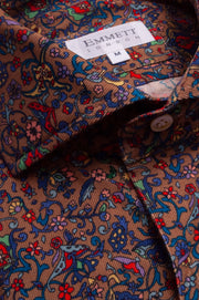 Multi Autumnal Floral Cord Shirt