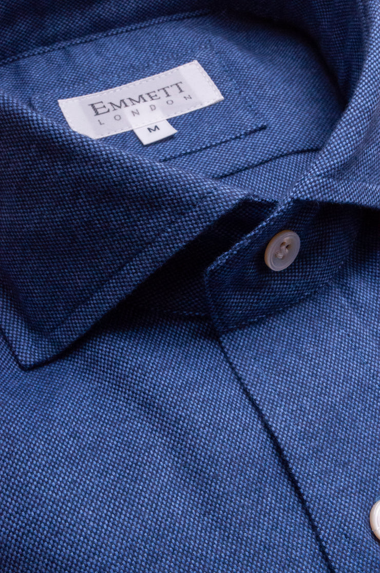 Mid Blue Super Soft Brushed Cotton Shirt