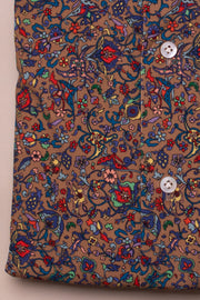 Multi Autumnal Floral Cord Shirt
