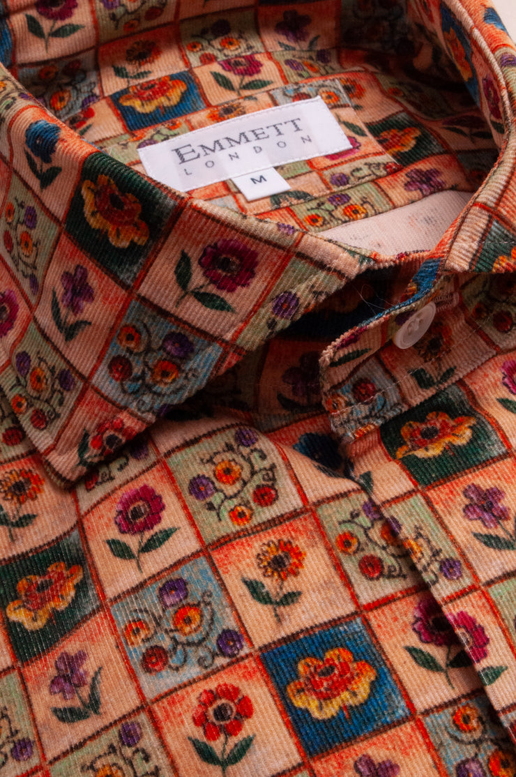 Tiled Floral Printed Shirt
