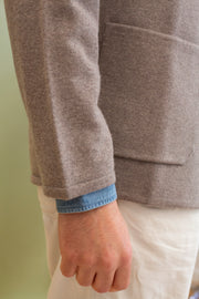 Beige Merino Wool Knitted Jacket