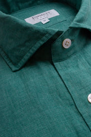 Emerald Green Linen Shirt