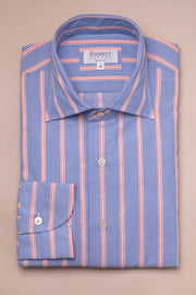 Light Blue With Orange Stripe Shirt