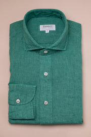 Emerald Green Linen Shirt