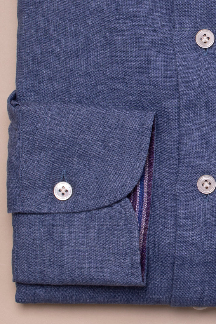 Mid Blue Linen Shirt