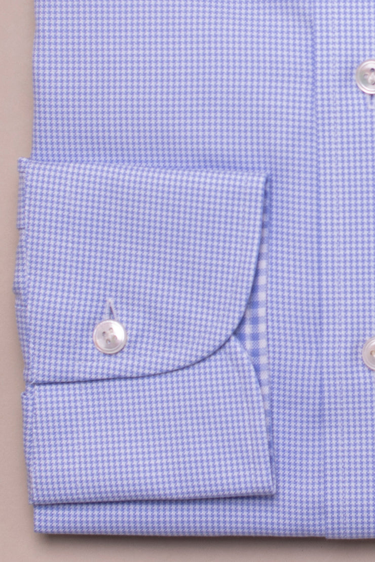 Blue Micro Houndstooth Shirt