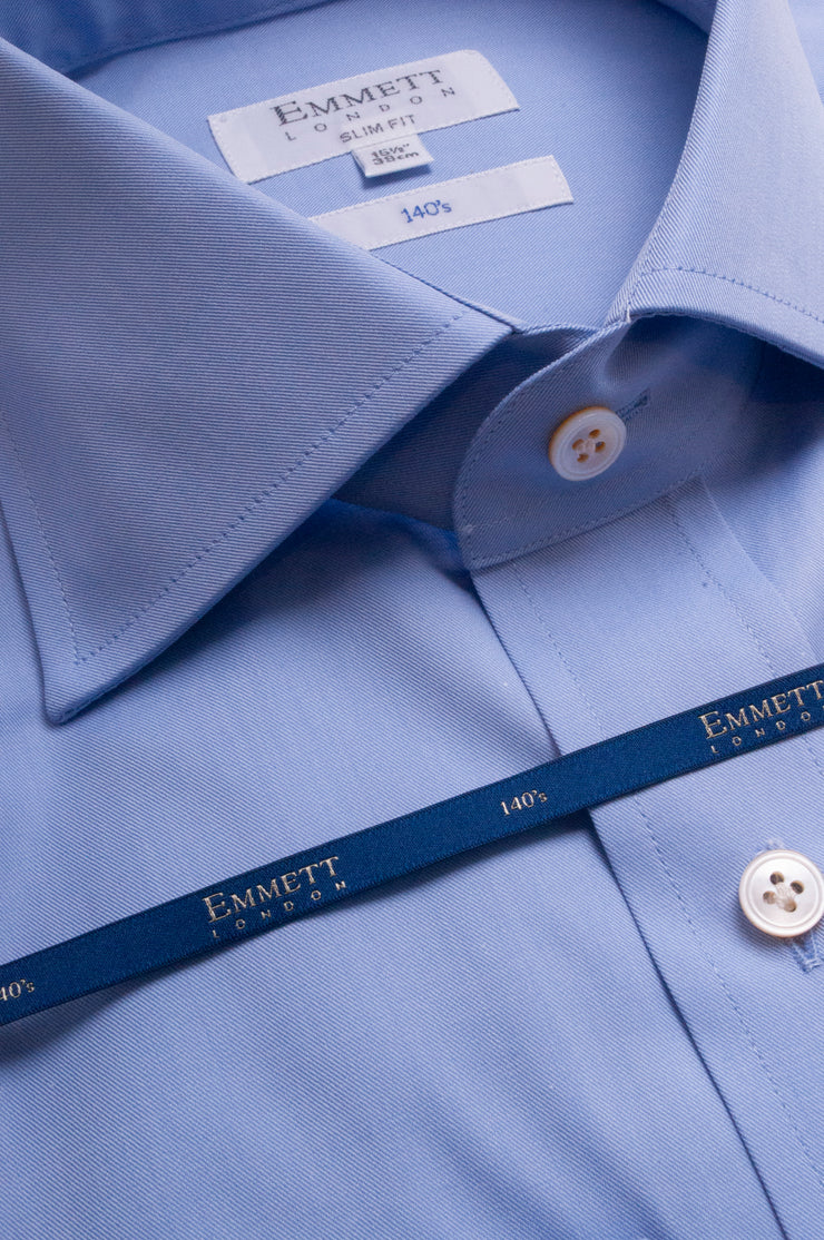 Mid Blue Twill 140s Shirt