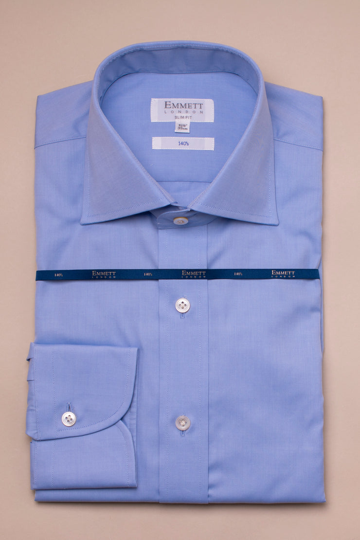 Mid Blue Twill 140s Shirt