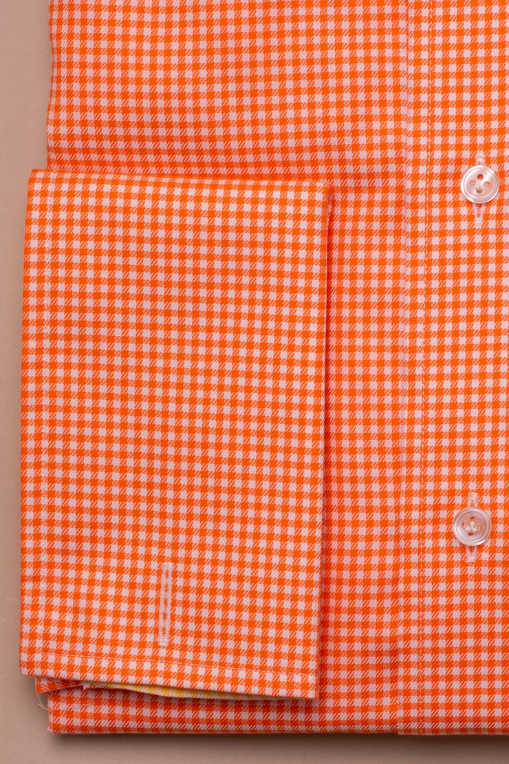 Orange Gingham Shirt