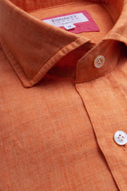 Orange Linen Shirt