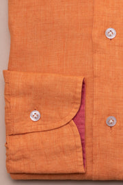 Orange Linen Shirt