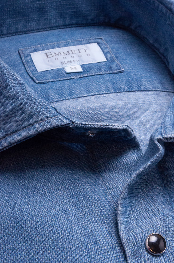 Heavy Dark Denim Tencel Shirt