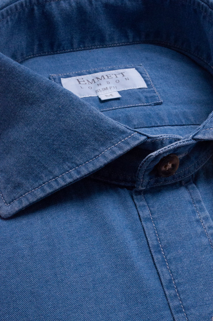 Dark Twill Denim Shirt