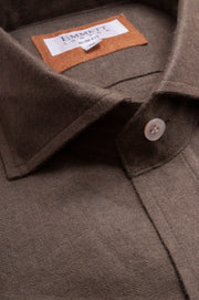 Green Brushed Linen Shirt