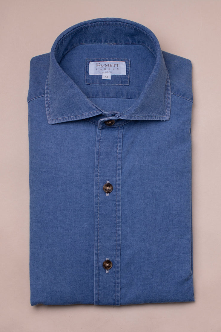 Dark Twill Denim Shirt
