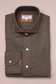 Green Brushed Linen Shirt