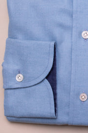 Light Blue Brushed Linen Shirt