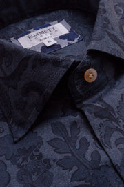 Blue Flower Print Shirt
