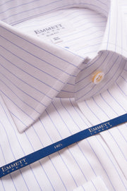 Fine Blue On White 140s Shirt