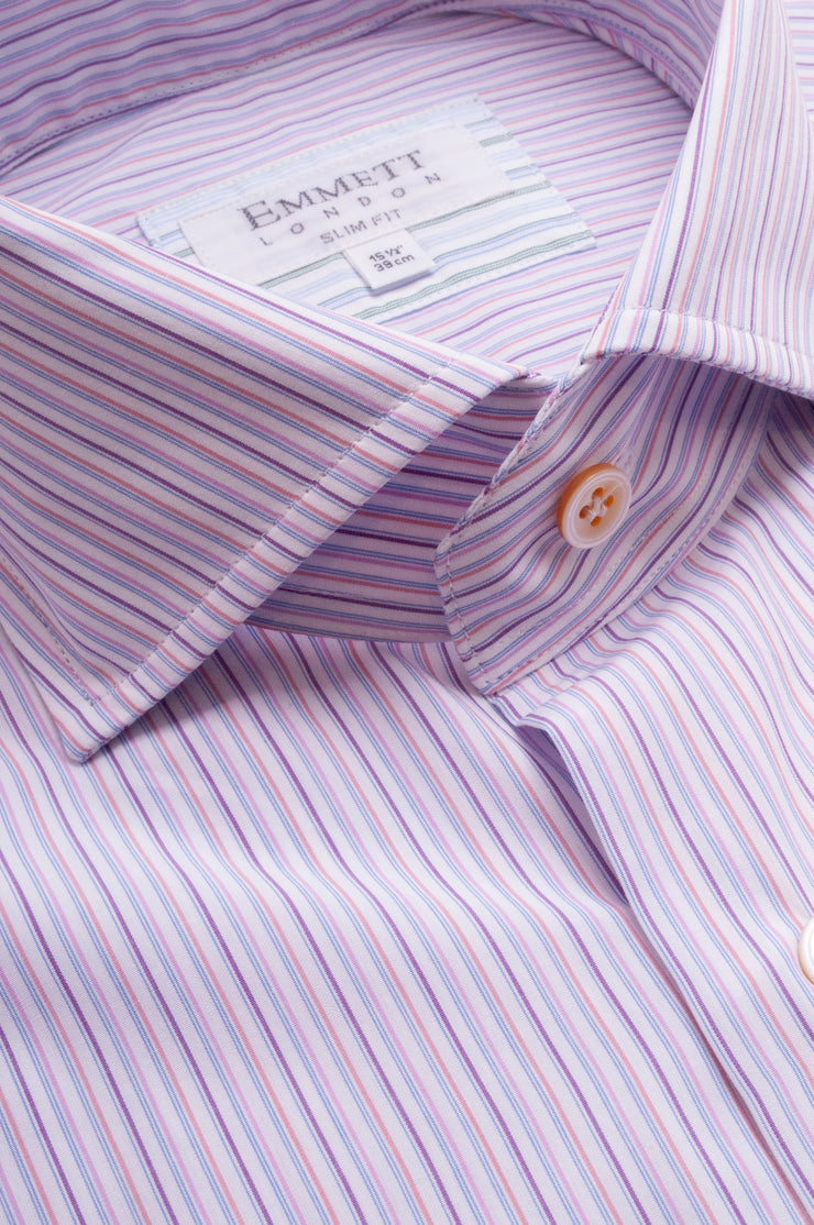 Fine Light Purple Striped Shirt