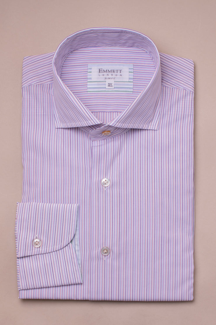 Fine Light Purple Striped Shirt