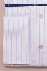 Fine Blue On White 140s Shirt
