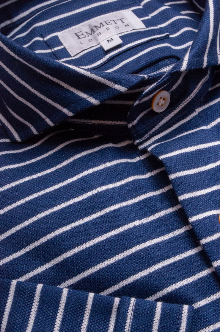 Fine Jersey Striped Shirt (Short Sleeve)